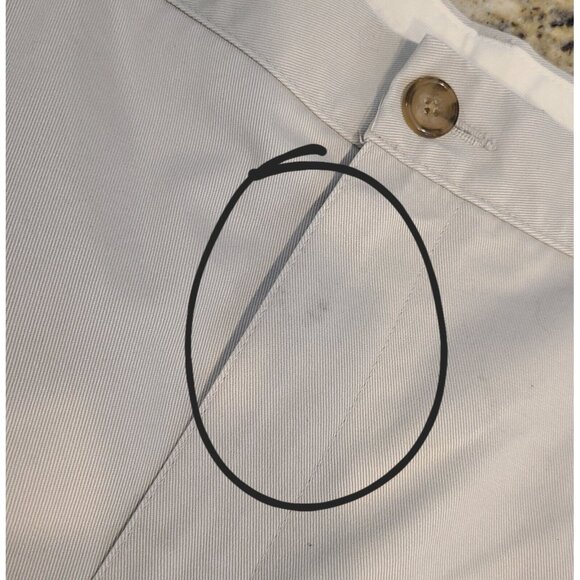 LL Bean Mens 42x29.5" Comfort Waist Tan Khaki Chino Pants *Hemmed* - Picture 4 of 16